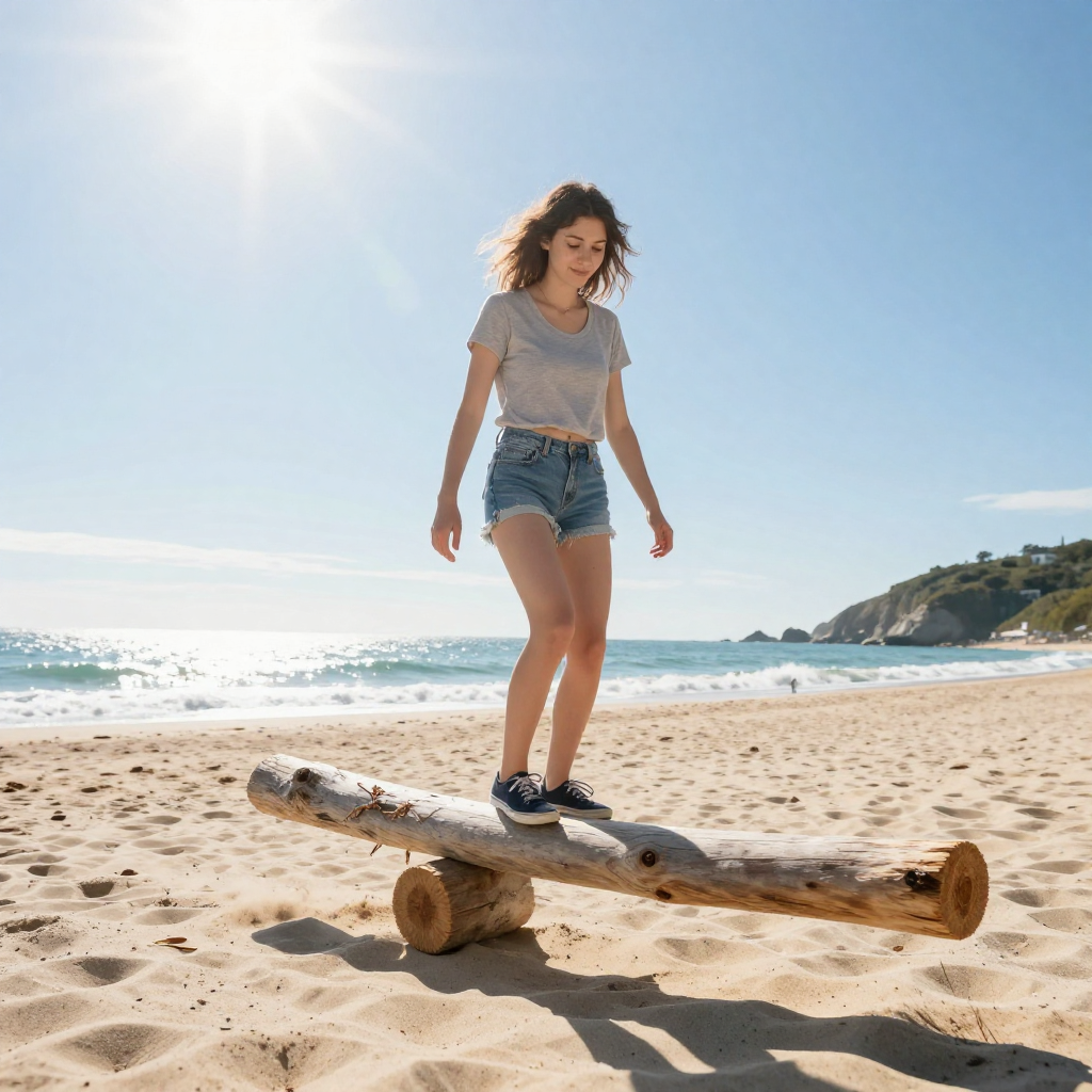 Outdoor balance activities across different seasons